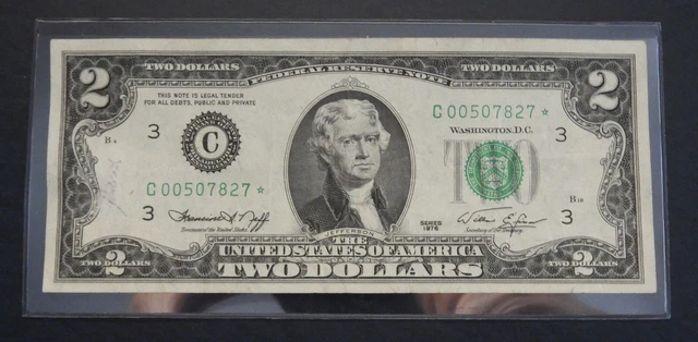 1976 **Star** Note $2.00 (Philadelphia C) Condition (Great)