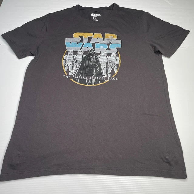 Star Wars Graphic T Shirt Mens Size L Charcoal The Empire Strikes Back Fit