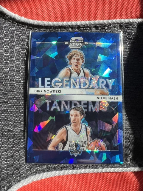 2022 Dirk Nowitzki Steve Nash Contenders Optic Legendary Tandems Blue Ice /75