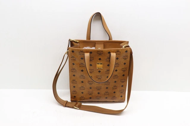 MCM SMALL Cognac KLASSIK VISETOS TOTE