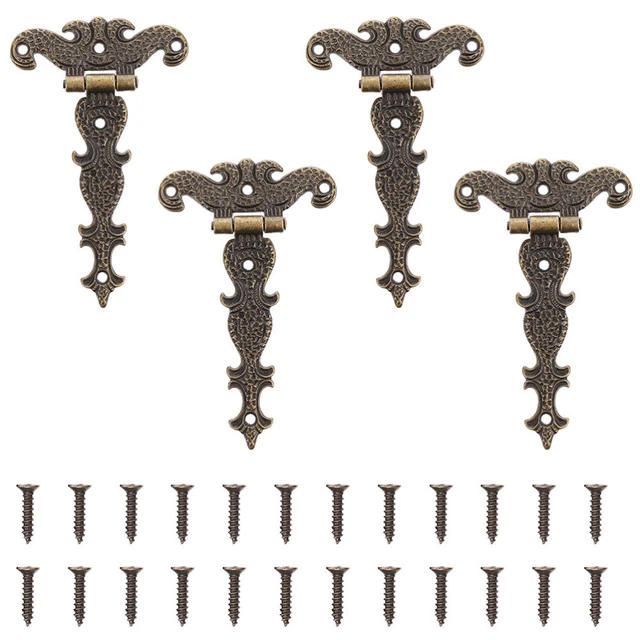 4 Pcs Zinc Alloy Hinge Gate Hinges Heavy Duty Rub on Transfers for Furniture