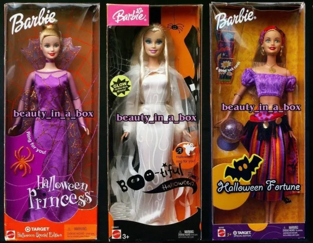 BOO-TIFUL BARBIE DOLL Halloween Princess Fortune Teller Gypsy Lot 3 VG  $159.98 - PicClick