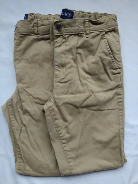 2 Lot TCP School Uniform Dress Chino Pants Khaki Beige Adjustable Waist Boys 14