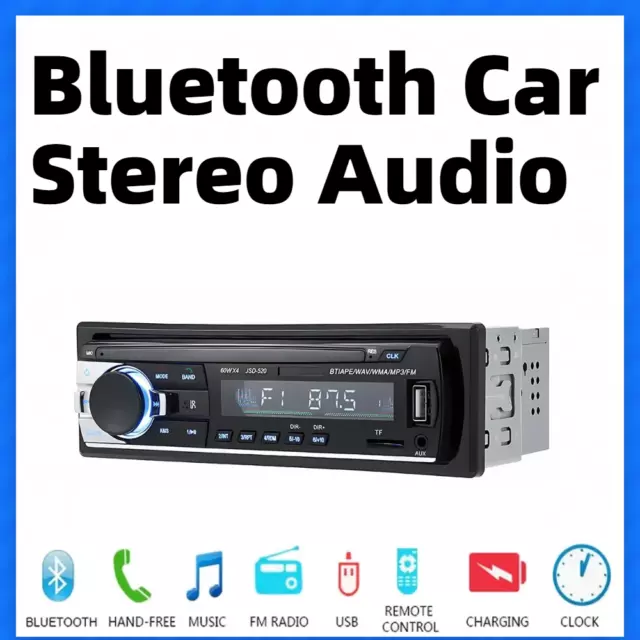 Car Stereo Audio Bluetooth In-Dash FM Aux Input Receiver SD USB MP3 Radio Player