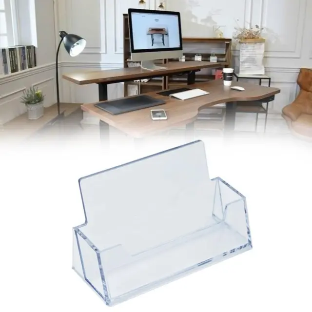 1PC Clear Business Card Case Holder Business Card Display Stand P4N6