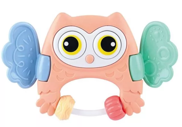 Playgo Peekaboo Rattle Grasping Toy Owl with 2 Wings See and Hide