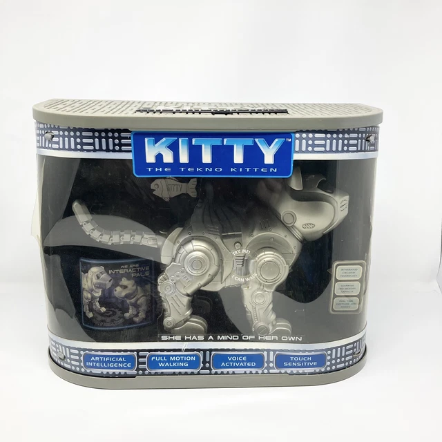 Vintage Y2K 2000 Manley Quest Kitty The Tekno Kitten Robot  14612 Open Box