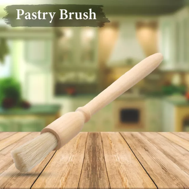 Pastry Brush With Natural Bristles For Glazing & Baking Glazing Brush Oiling NEW