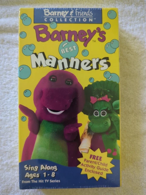BARNEY & FRIENDS - Barney's Best Manners VHS 1992 Sing Along Age 1-8 ...