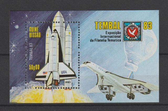 1983 Guine' Bissau Spazio Astronautica 1 Bf N° 38 Mnh Mf120054