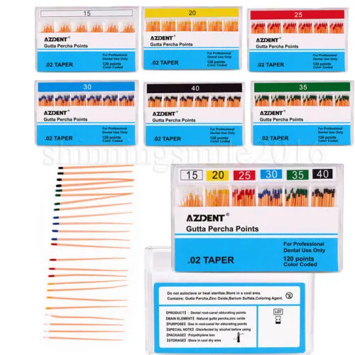 Dental Absorbent Paper Points Gutta Percha Points Eododontic 15-40# Endo Root