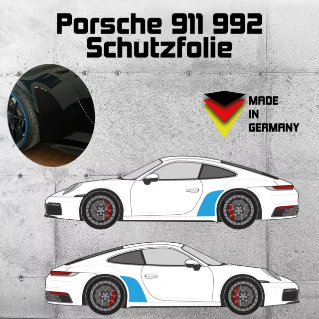 Porsche 911 992 Coupe Targa + GT3 Steinschlagschutz Schutzfolie Transparent R+L 2