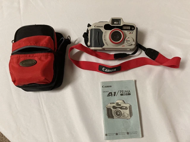 Canon Sure Shot A-1 Waterproof 35mm Film Camera With Case,Neck Strap, And Manual Canon Sure Shot A-1 Waterproof 35mm Film Camera With Case,Neck Strap, And Manual