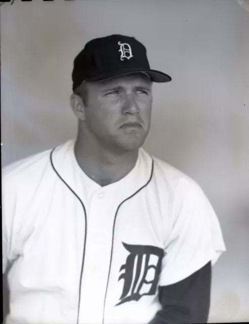 LD22-13 MLB 1965 Detroit Tigers Leo Marentette ORIG Burke/Brace 4x5 B&W Negative