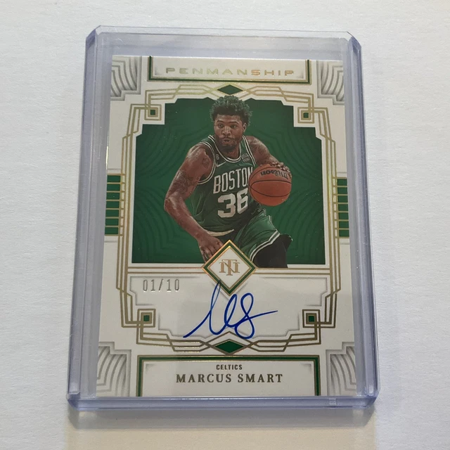 2022-23 National Treasures Marcus Smart Penmanship Gold Parallel Auto #01/10!