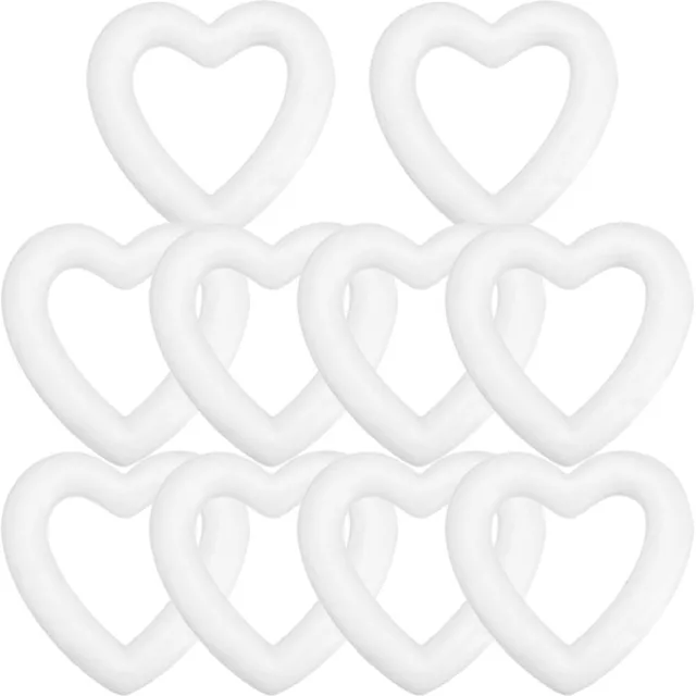 10 Pcs Love Bubble Wedding Foam Wreath Form White Heart Frame