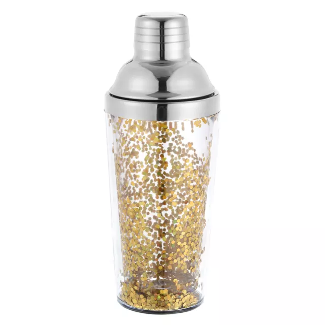 16OZ(450ml) Cocktail Mixer mit Sieb Edelstahl Oben Wein Mixer Flasche Gelb