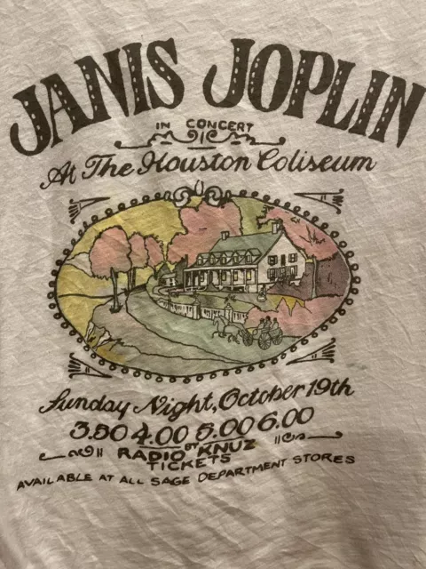 Janis Joplin In Concert At The Houston Coliseum Music T Shirt Adult Small Lucky Janis Joplin In Concert At The Houston Coliseum Music T Shirt Adult Small Lucky