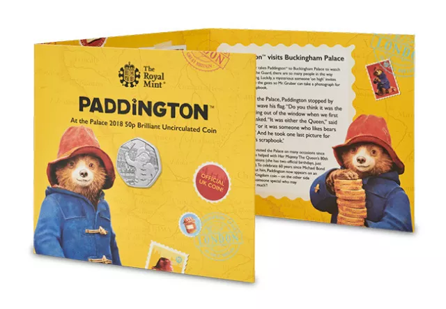 Royal Mint UK 2018 Paddington Bear at Buckingham Palace BUNC 50p Fifty Coin Pack 3