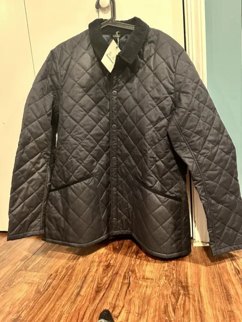 BARBOUR QUILTED JACKET NEW Mens Liddesdale Quilt Black Size XXL