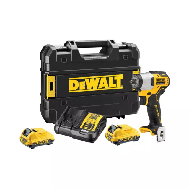 DeWalt DCF902D2 12V Akku-Schlagschrauber mit 2x 2Ah Akkus, Ladegerät und Koffer