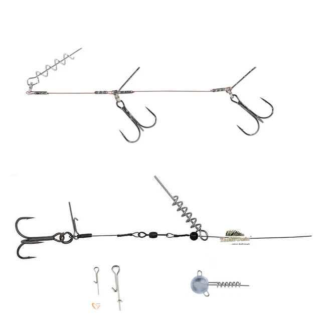 Raubfisch Spinn System SG Cork Screw Release Rig, Shirasu Shallow Rig + Zubehör