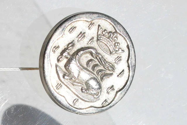 Anciens Boutons De Manchette Décor Dragon – Design Argenté Vintage, Sans Marque, Occasion Très Bon état
