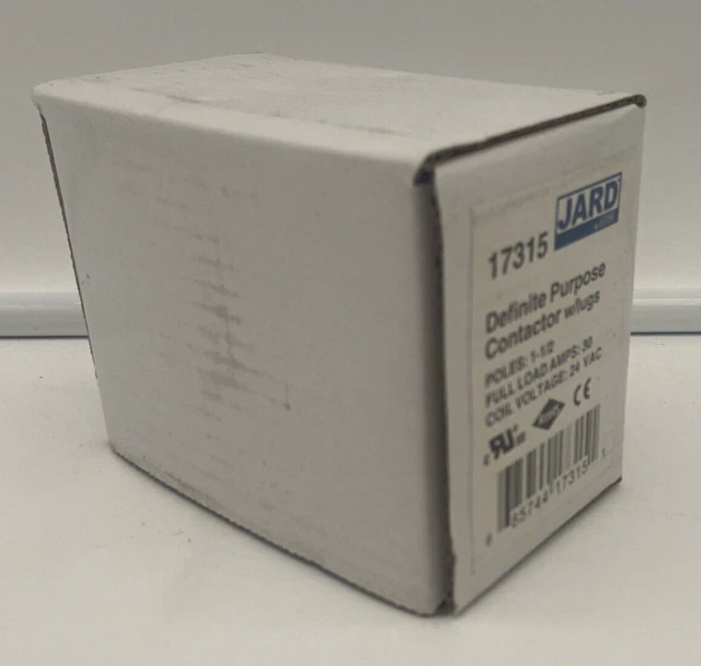 JARD 17315 Definite Purpose Contactor - 30 amp 1-1/2 pole Coil 24 VAC NEW