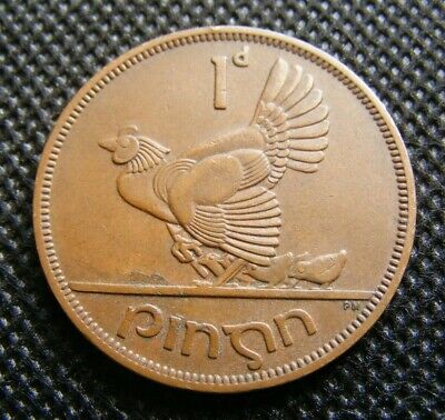 Irish 1952 One Penny Minted Old Ireland 70th Birthday Gift Celtic Harp Lucky 1d