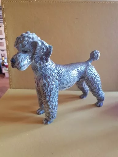 Vintage GOEBEL Standard Poodle CH 620 Large Blue Grey Dog Figurine