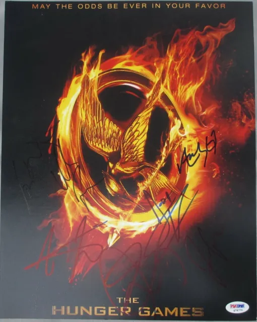 RARE! Hunger Games Autographed Signed CAST 11x14 Photo by 7 PSA BAS LOA