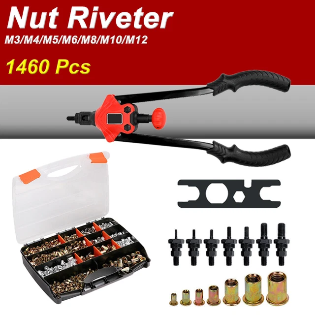 thumbnail image 2 of HIFESON Heavy Duty Air Hydraulic Rivet Nut Tool, Pneumatic Riveter Automatic Rivet 2 of 13
