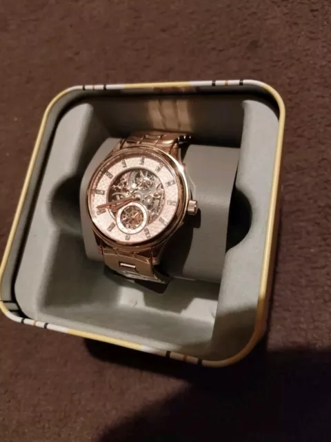 Fossil Modern Sophisticate Automatic Rose Gold-Tone Stainless Steel Watch