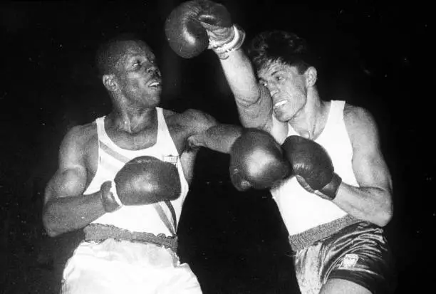 Olympic Games Rome Middleweight Boxing USA's Edward Crook in action OLD PHOTO