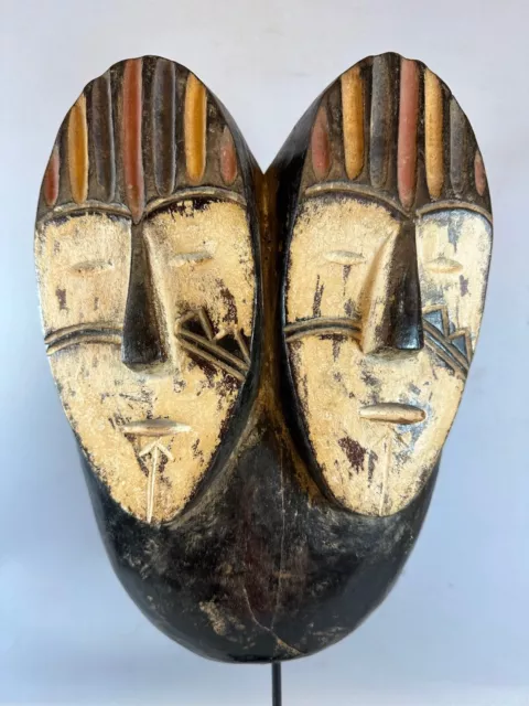 230921 - African twin mask from the Lega Bwami - Congo.