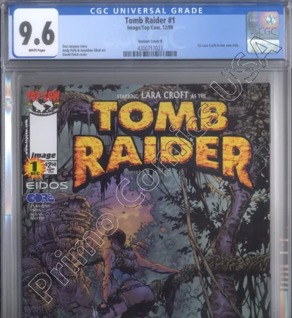 PRIMO:  TOMB RAIDER #1 Finch cover 1st series 1999 Top Cow Image CGC 9.6 NM+