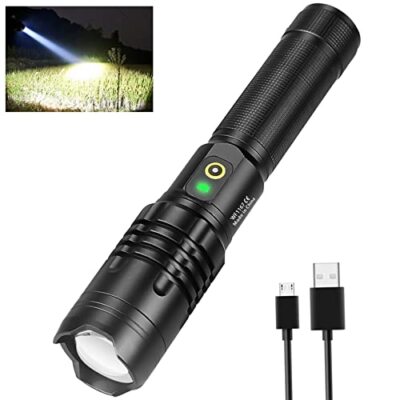Shadowhawk Shadowhawk Lampe Torche LED Ultra Puissante 10000 Lumens Rechargeable 