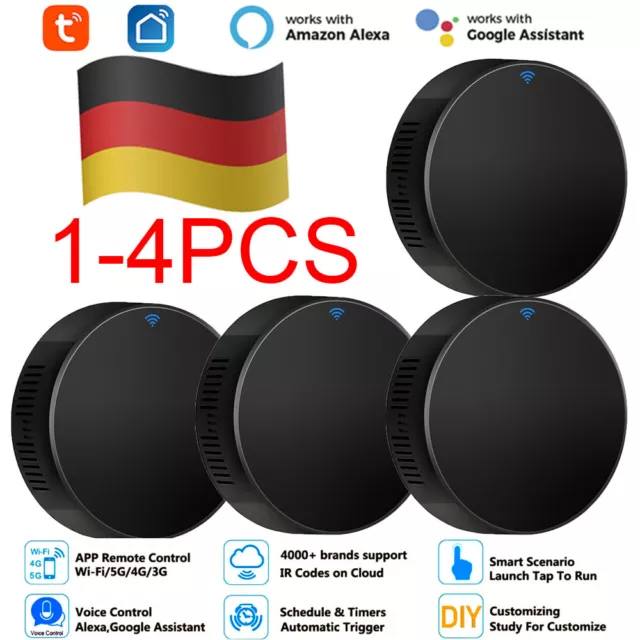 1-4PC Tuya Smart Wifi IR Fernbedienung Infrared Remote Controller Hub