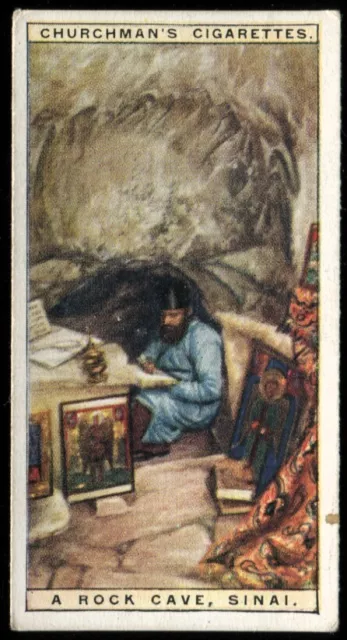 Tobacco Card, Churchman,CURIOUS DWELLINGS,Std,1926,Rock Cave Monastery Sinai,#12