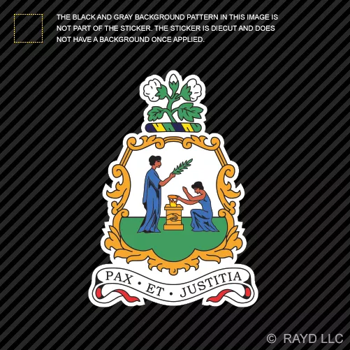 Vincentian Coat of Arms Sticker Decal Vinyl Saint Vincent Grenadines flag VCT VC