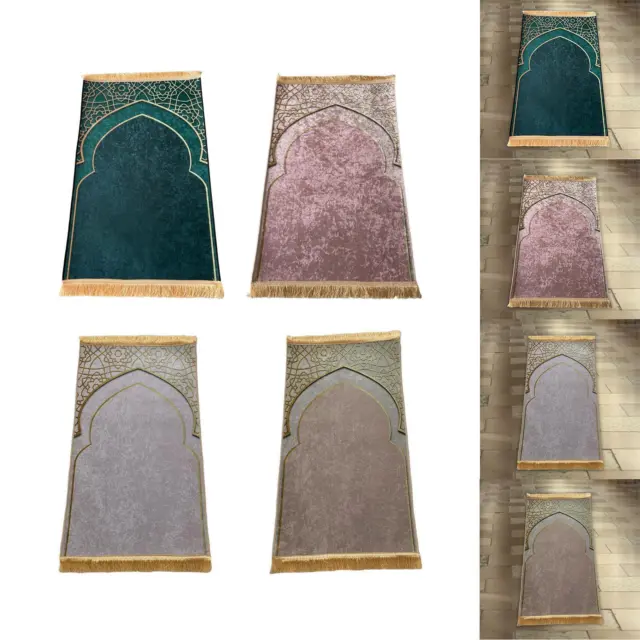 Décoration de tapis de prière en polyester exquis antidérapant pour la
