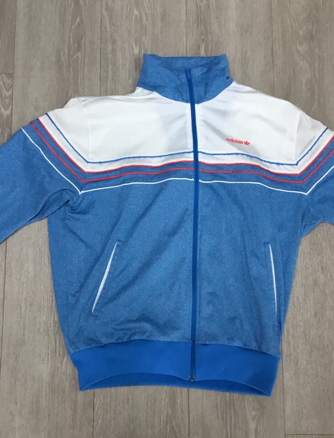MEN S ADIDAS TRACKSUIT top blue white Men s Size L retro vintage