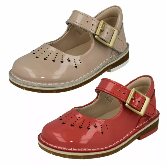 Ragazze Clarks IN Maglia Salto Fibbia Smart Mary Jane Bambini Casual Scarpe da