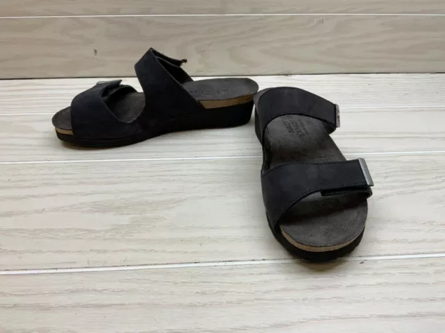 Naot Jacey Wedge Sandal, Women's Size 5 / EU 36 W, Black NEW MSRP $169.95