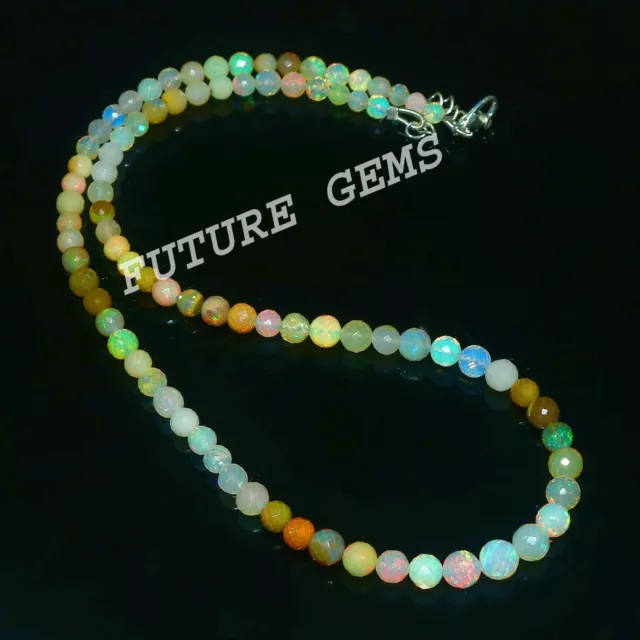 Opal Beads Smooth Balls Opal Gem Fire Opal Real Opal Opal Necklace NP-4309
