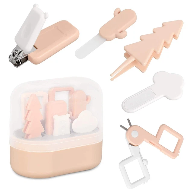 Safe Baby Nail Grooming Kit w/ Tweezers & Pair of Locking Scissors Pink