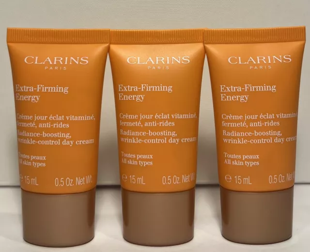 Clarins extra firming energy 40+ Cream Toutes Peaux Anti-Aging Pflege 3x15 Ml.