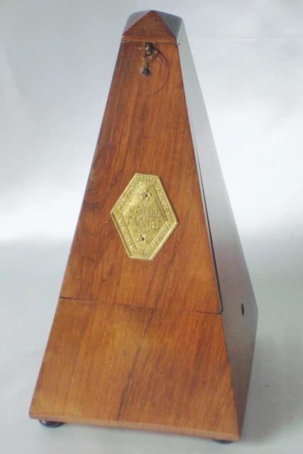 TRES ANCIEN METRONOME MAELZEL PAQUET FRANCE  en NOYER 1815-1846 6