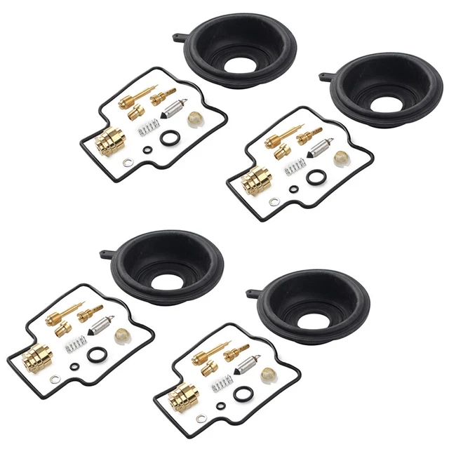 Carburetor Kit For Kawasaki Ninja ZX-9R (1998-1999) - 4 Sets, Complete Fuel System Repair Parts, Also Fits ZX900 C1/C2, ZX-10 & Other Models