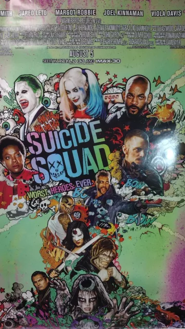 Original Suicide Squad Original Movie Theater Poster DS 27 X 40 DC Comics Lot S